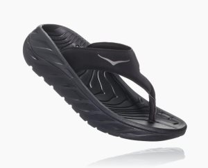 Hoka One One Women's ORA Recovery Flip Sandals Black/Dark Grey - AU IAPX